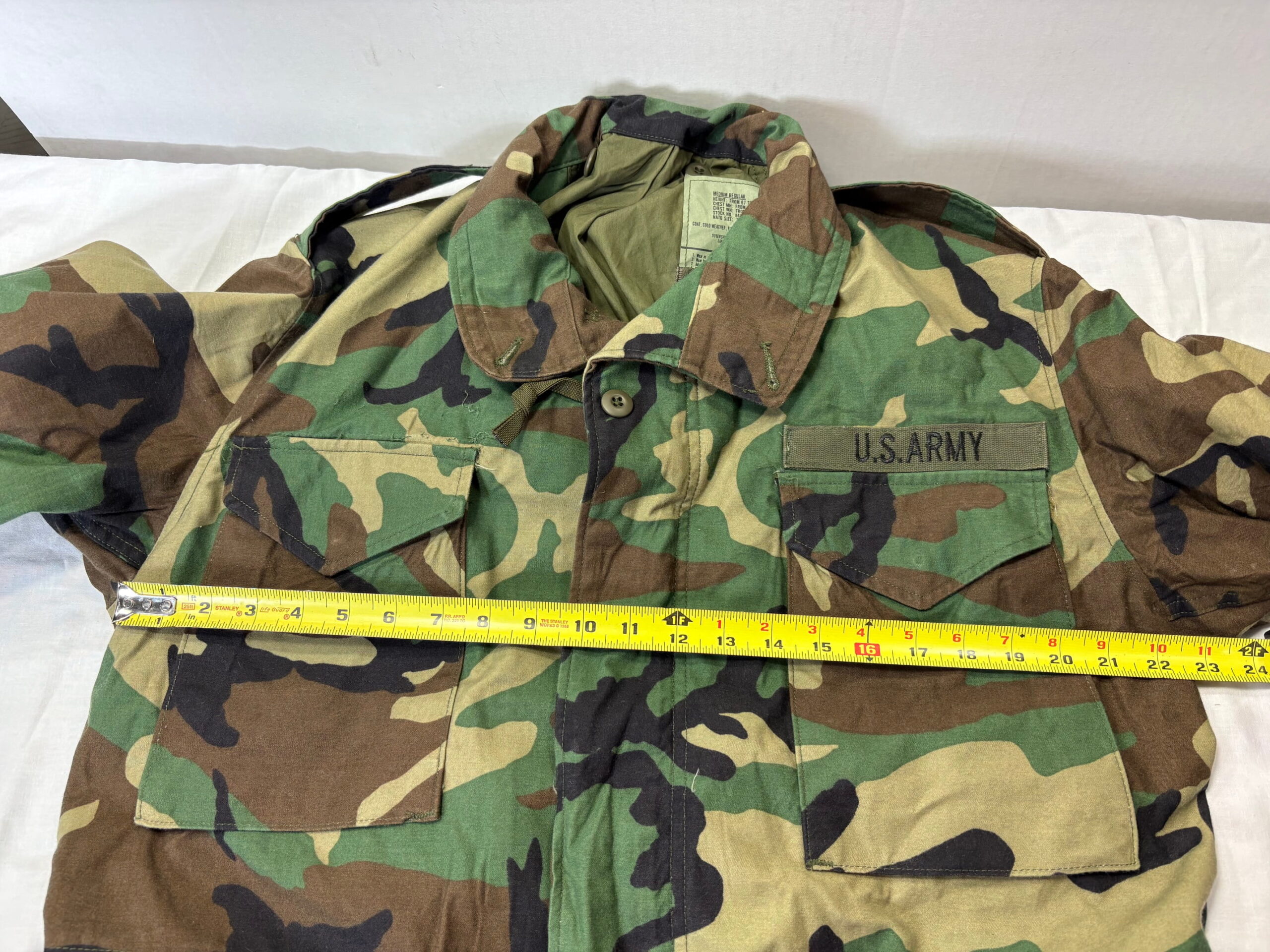 m 65 woodland field jacket medium regular used good clg4130 (3)