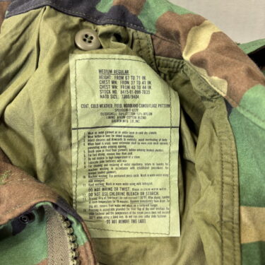 m 65 woodland field jacket medium regular used good clg4130 (6)