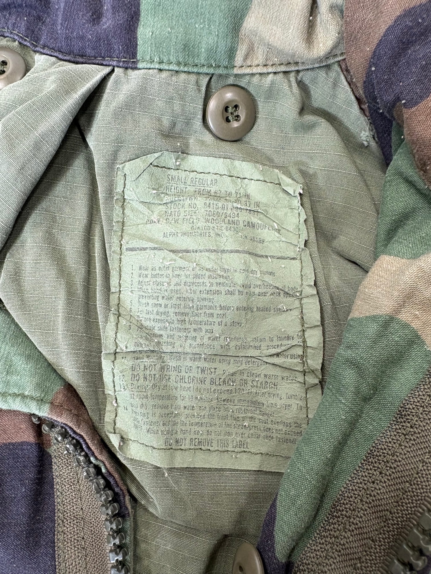 m 65 woodland field jacket small regular used clg4129 (5)