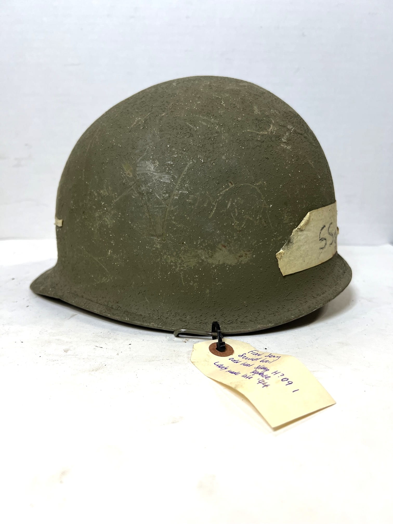 ww2 steel pot helmet h09 ssgt bishop ony136 (5)