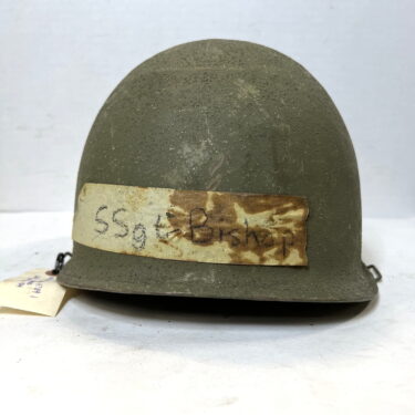 ww2 steel pot helmet h09 ssgt bishop ony136 (6)