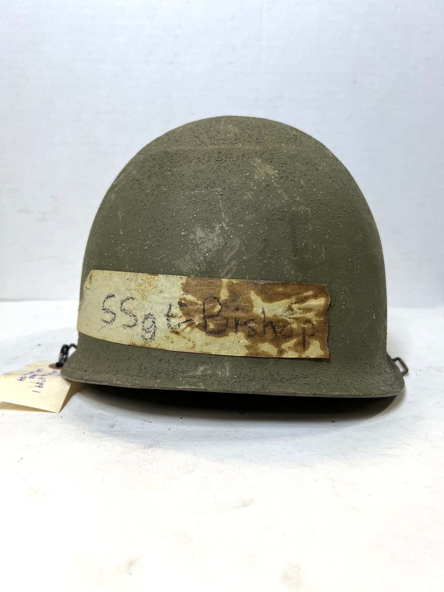 ww2 steel pot helmet h09 ssgt bishop ony136 (6)