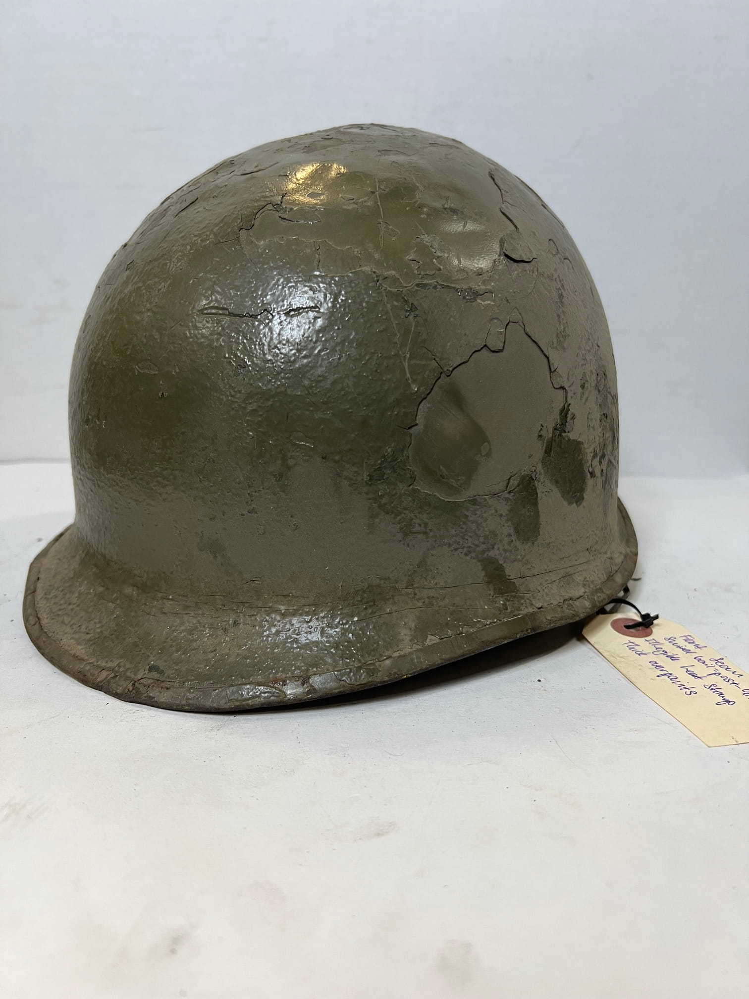 ww2 steel pot helmet ill stamp overpaint ony132 (5)