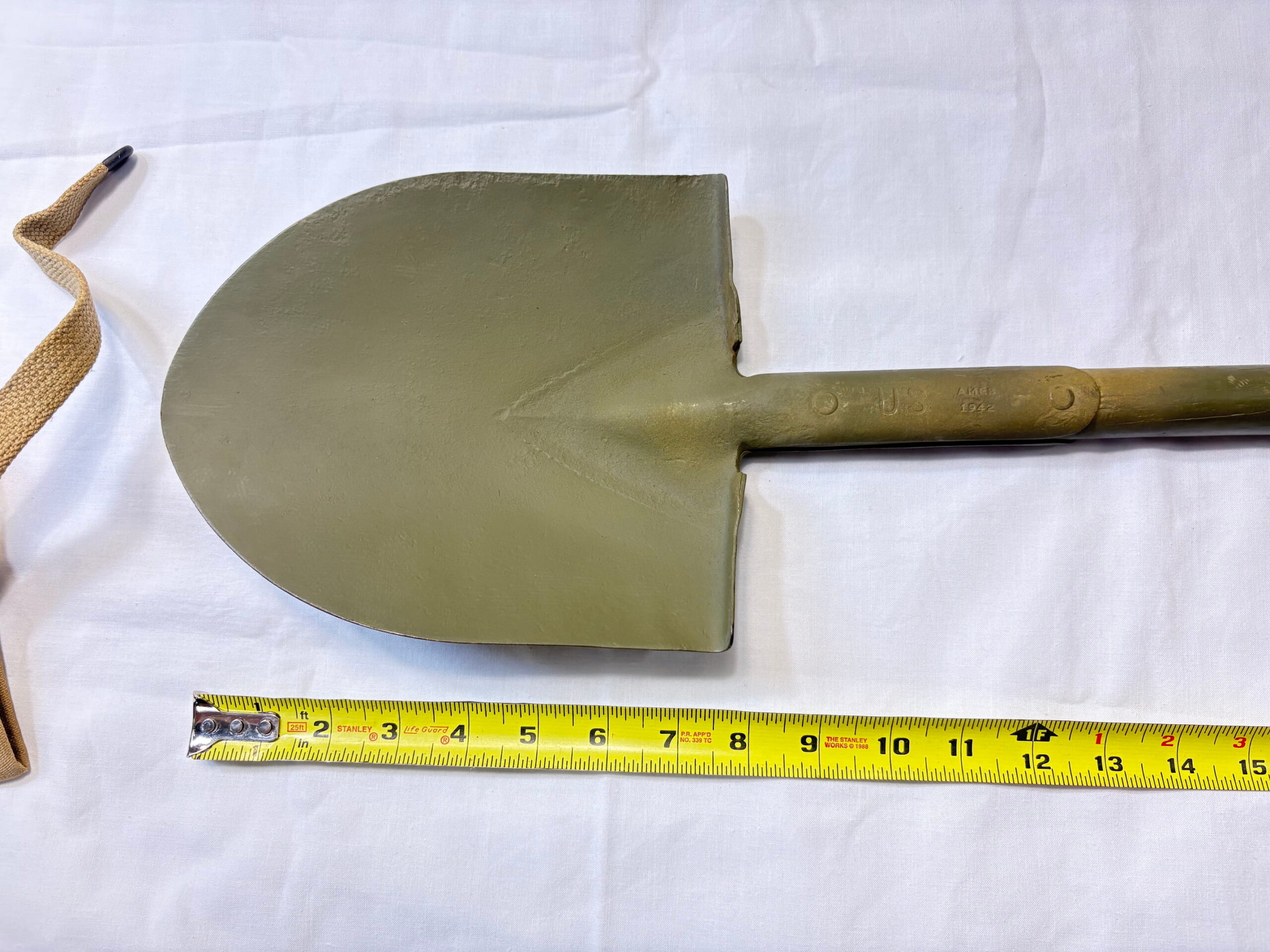 ww2 t handle shovel & cover 1942 dated 1 only ony124 (6)