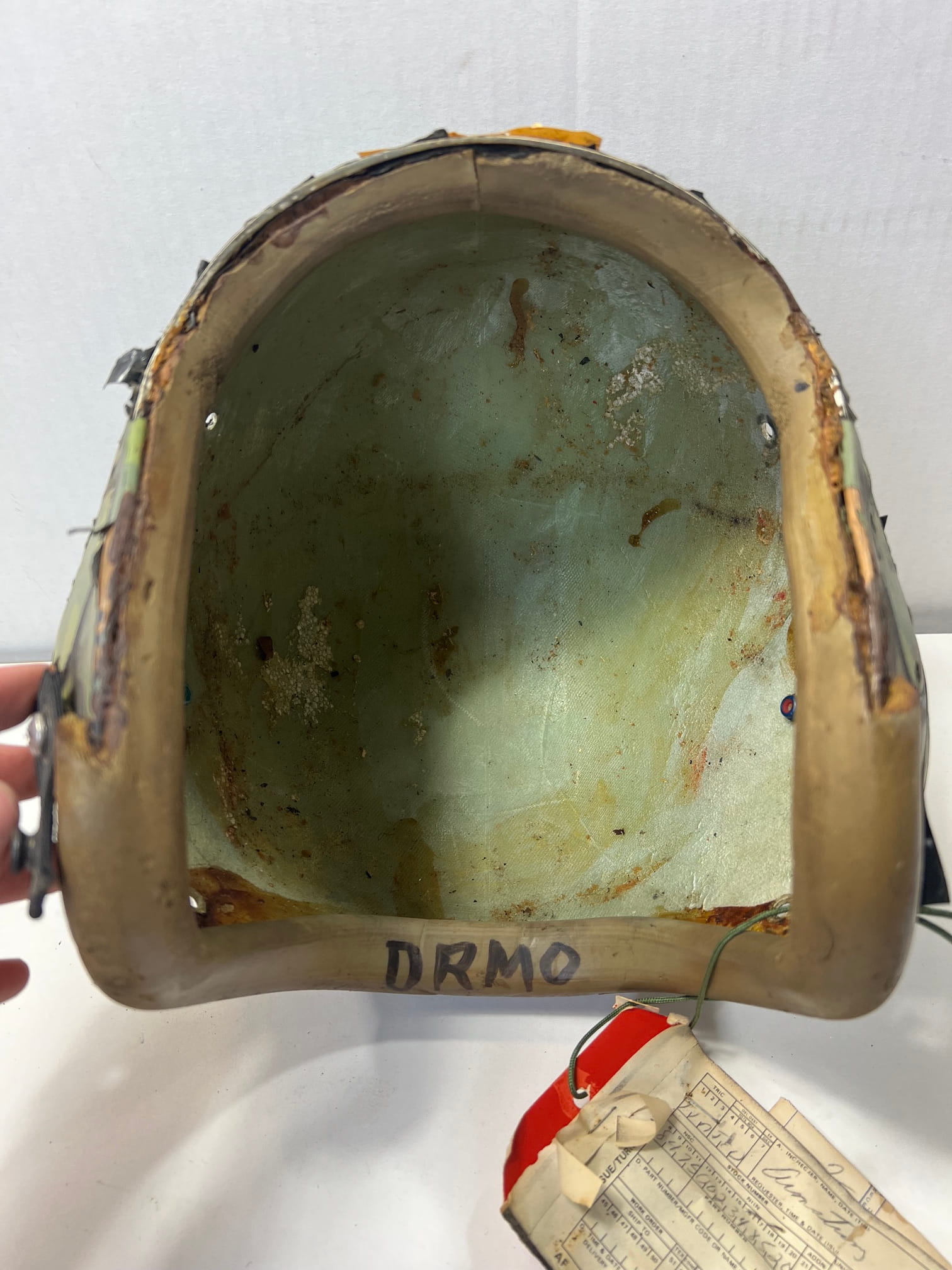 hgu 22p flight helmet shell b 52 camo used demil 4136 ava4136 (5)