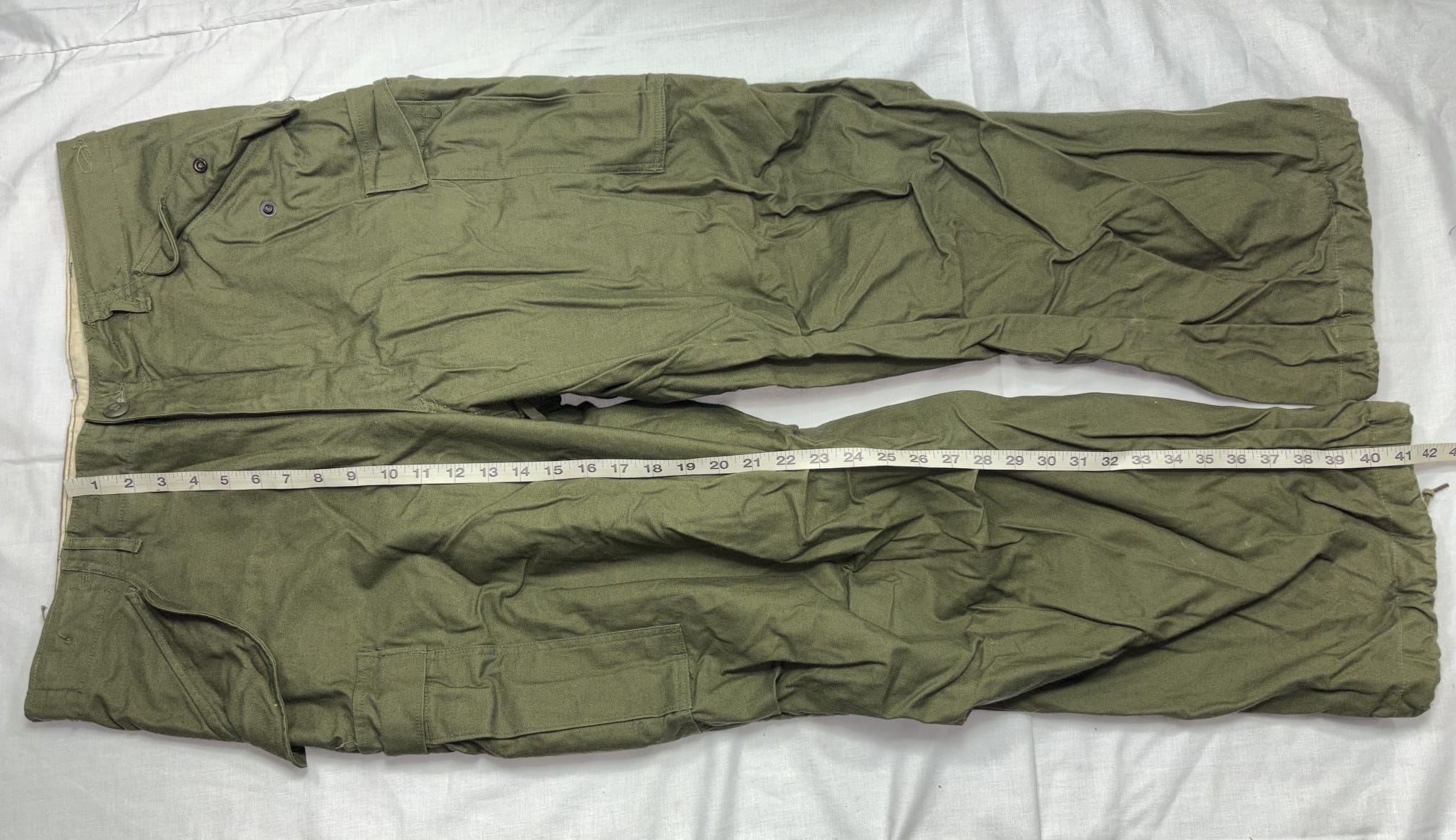 m 65 field trousers o d medium regular used good clg4143x (2)