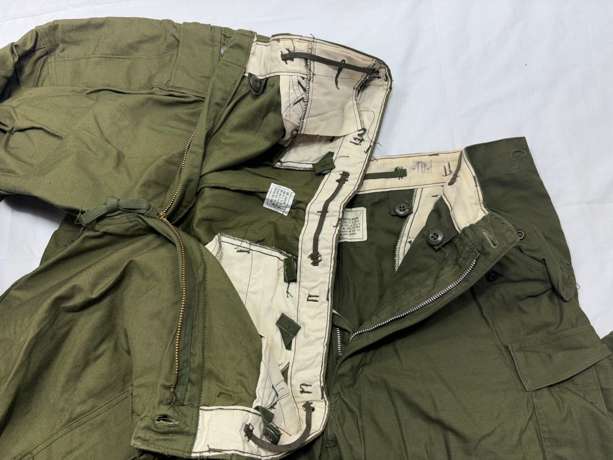 m 65 field trousers o d medium regular used good clg4143x (7)